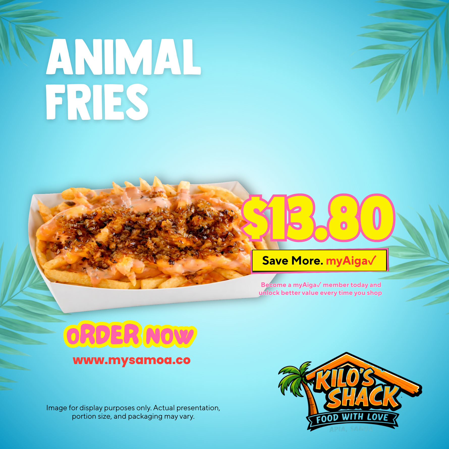 Animal Fries - Pickup from Kilo Shack, Saleufi