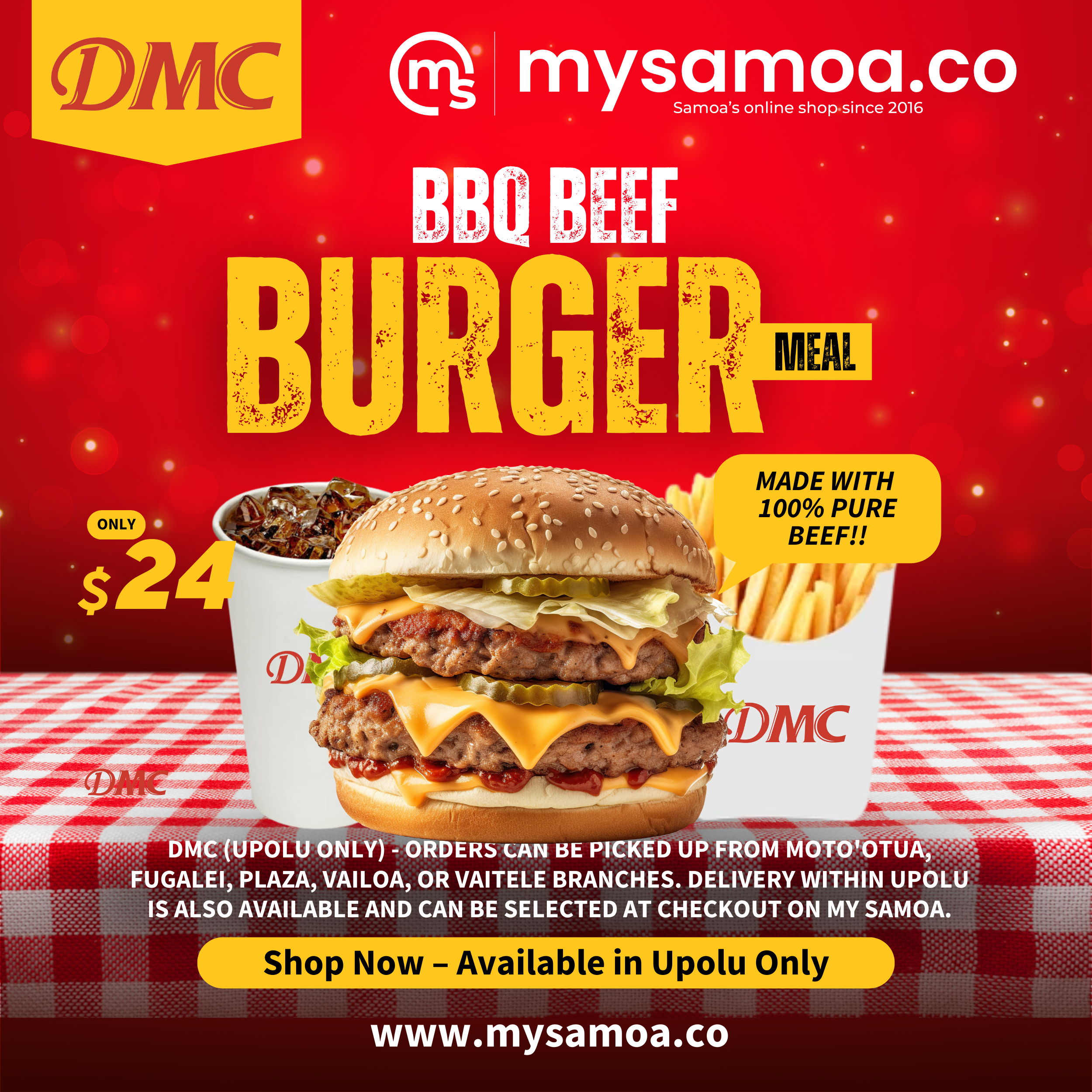 BBQ Beef Burger Meal