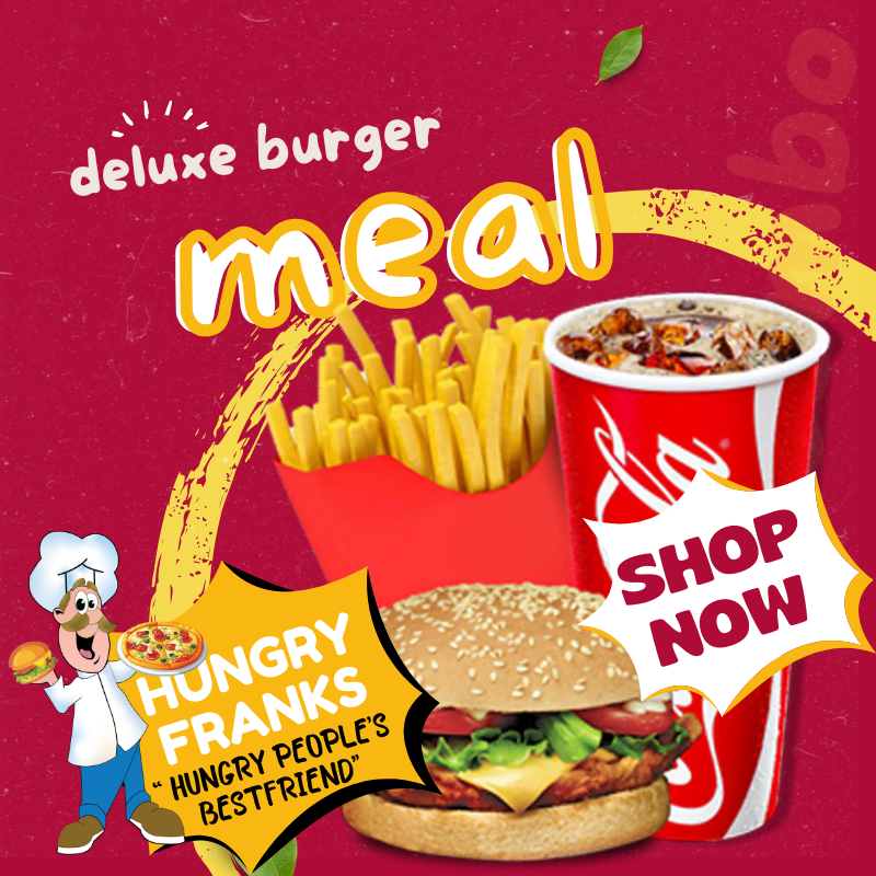 DELUXE BURGER COMBO - Available at Frankie Vaitele, Frankie Mall, Frankie Utualii