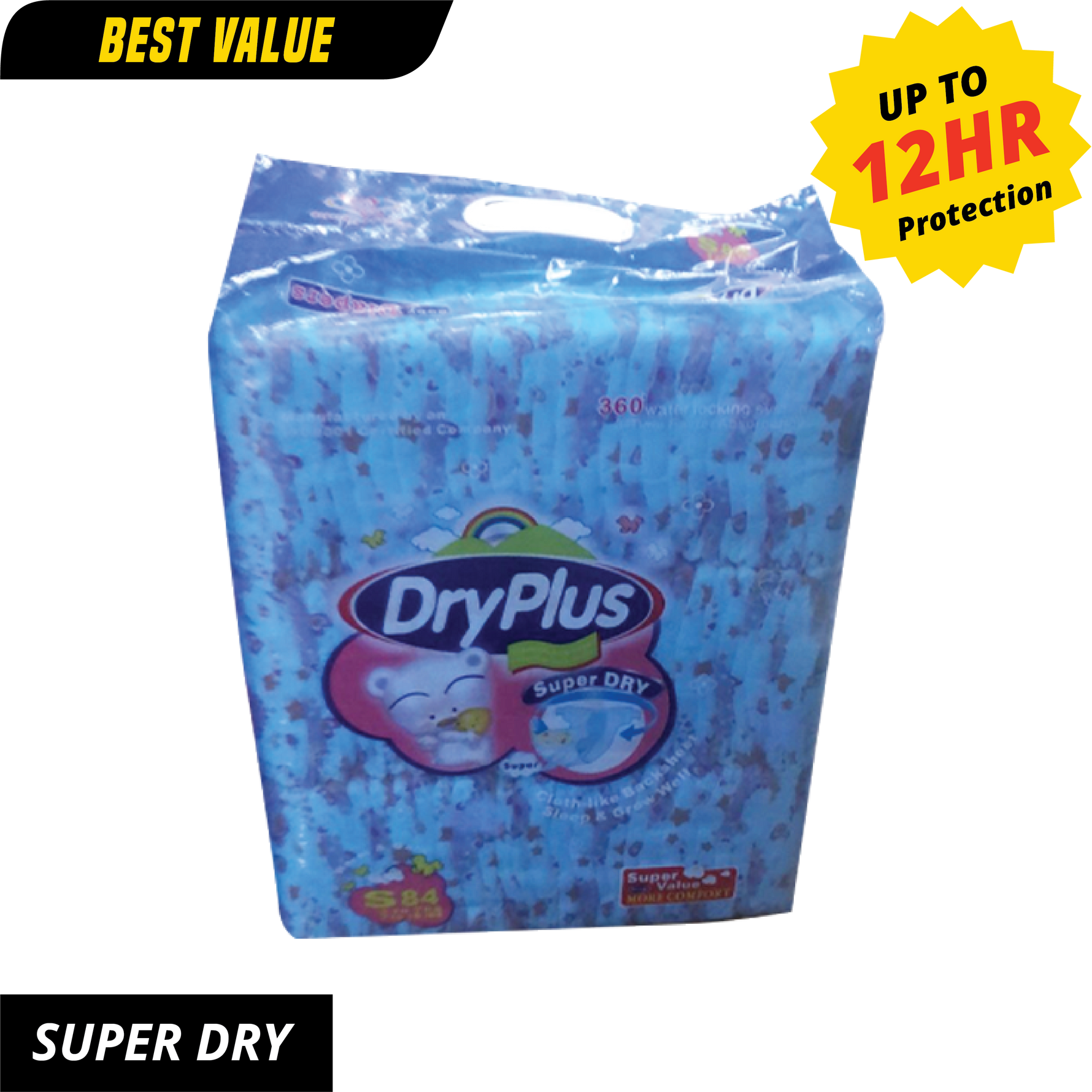 DryPlus Super Dry Nappies L - 84 Pack