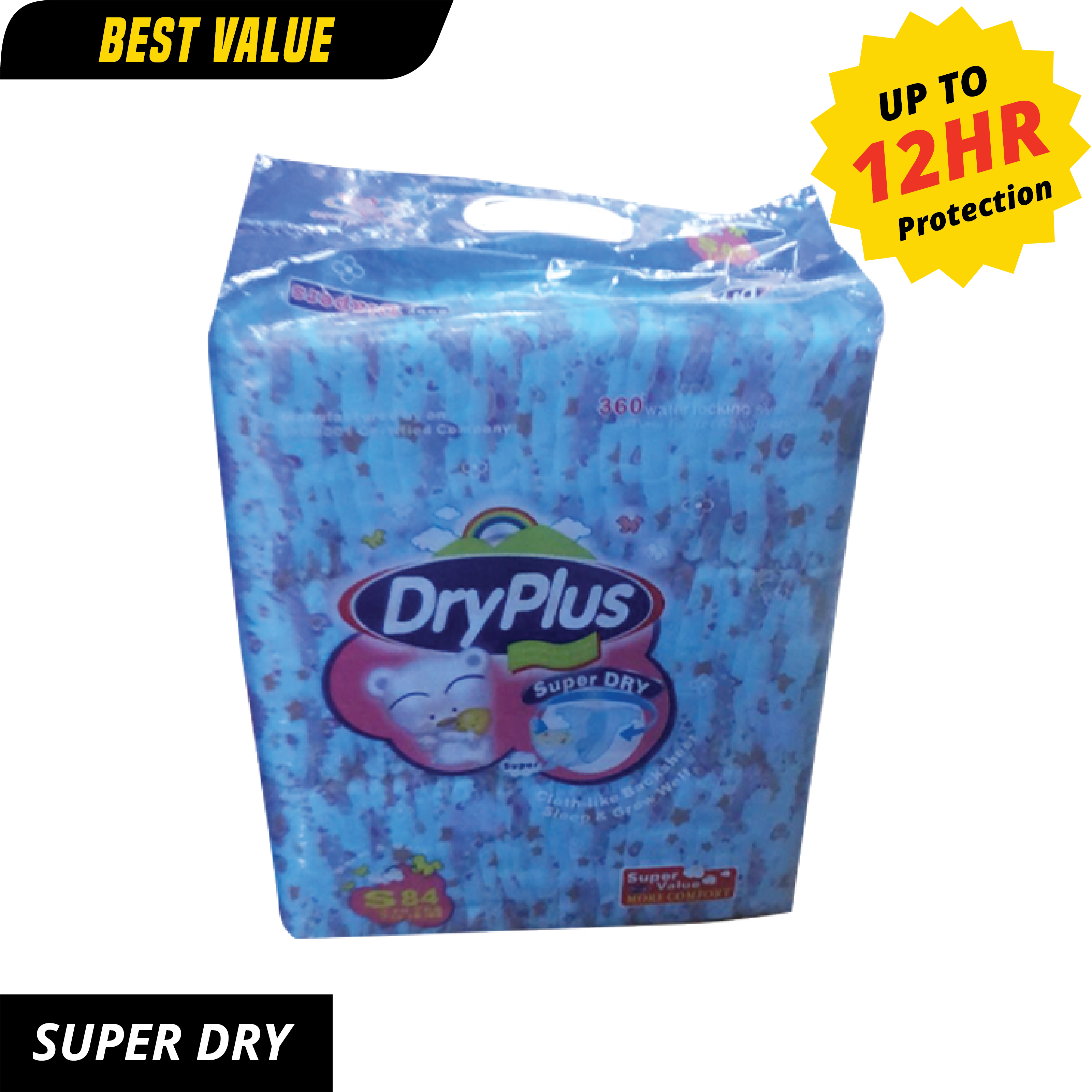 DryPlus Super Dry Nappies L - 84 Pack [ONLY AT TAUFUSI] "PICKUP FROM BARGAIN WHOLESALE"