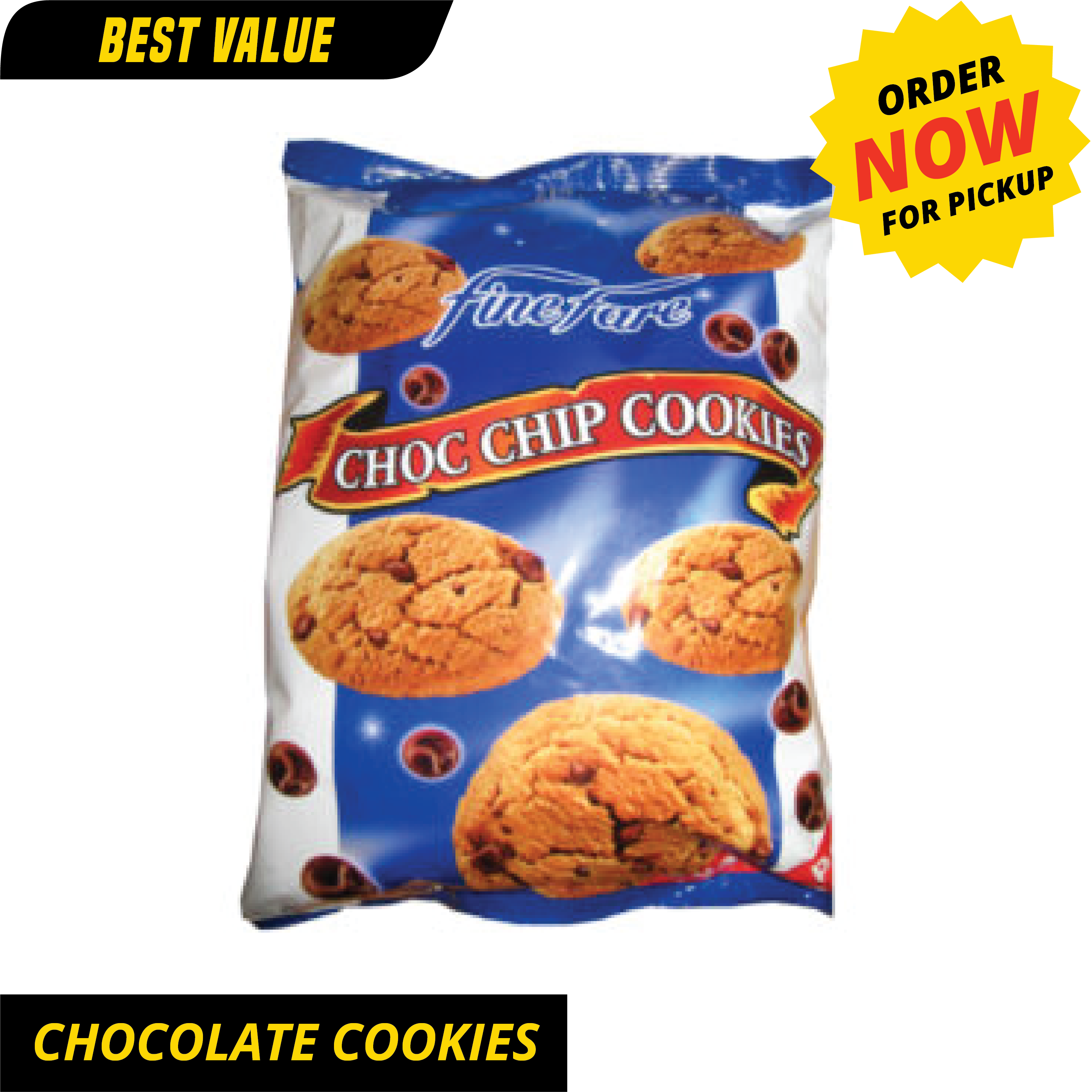 Fine Fare Chocolate Chip Cookies Value 500g [ONLY AT TAUFUSI] "PICKUP FROM BARGAIN WHOLESALE"