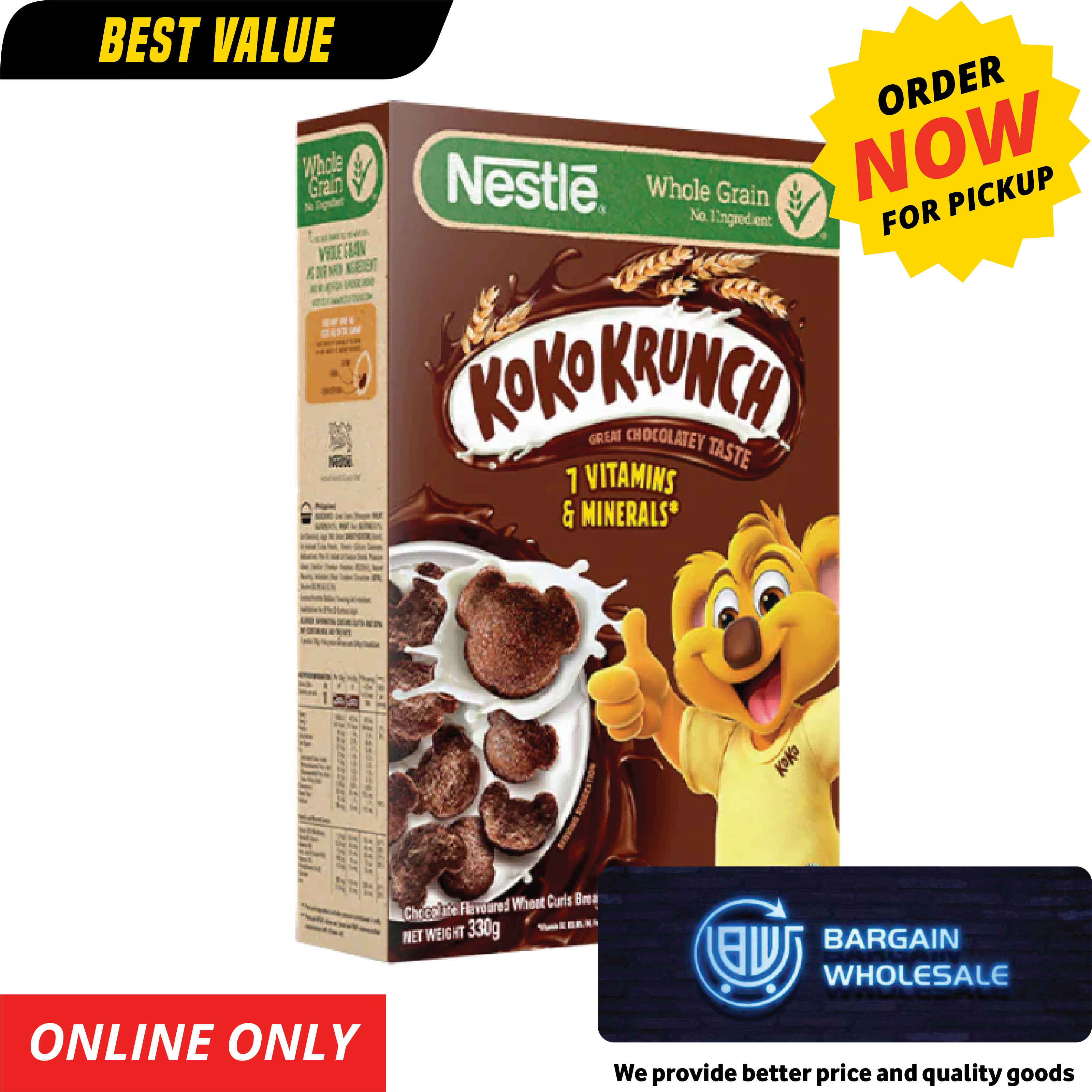 Koko Krunch Breakfast Cereal 330g [ONLY AT TAUFUSI] "PICKUP FROM BARGAIN WHOLESALE"