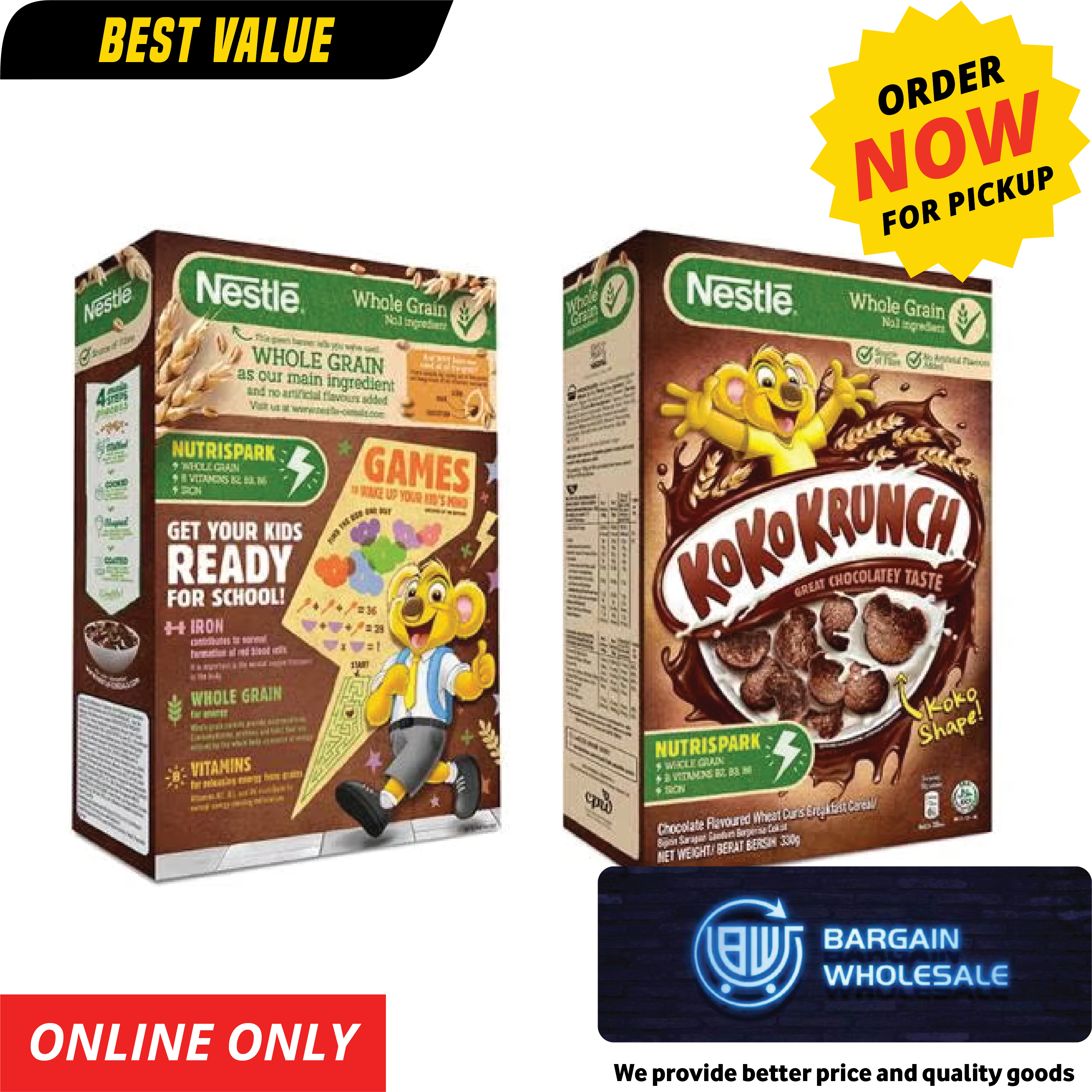 Koko Krunch Breakfast Cereal 330g [ONLY AT TAUFUSI] "PICKUP FROM BARGAIN WHOLESALE"