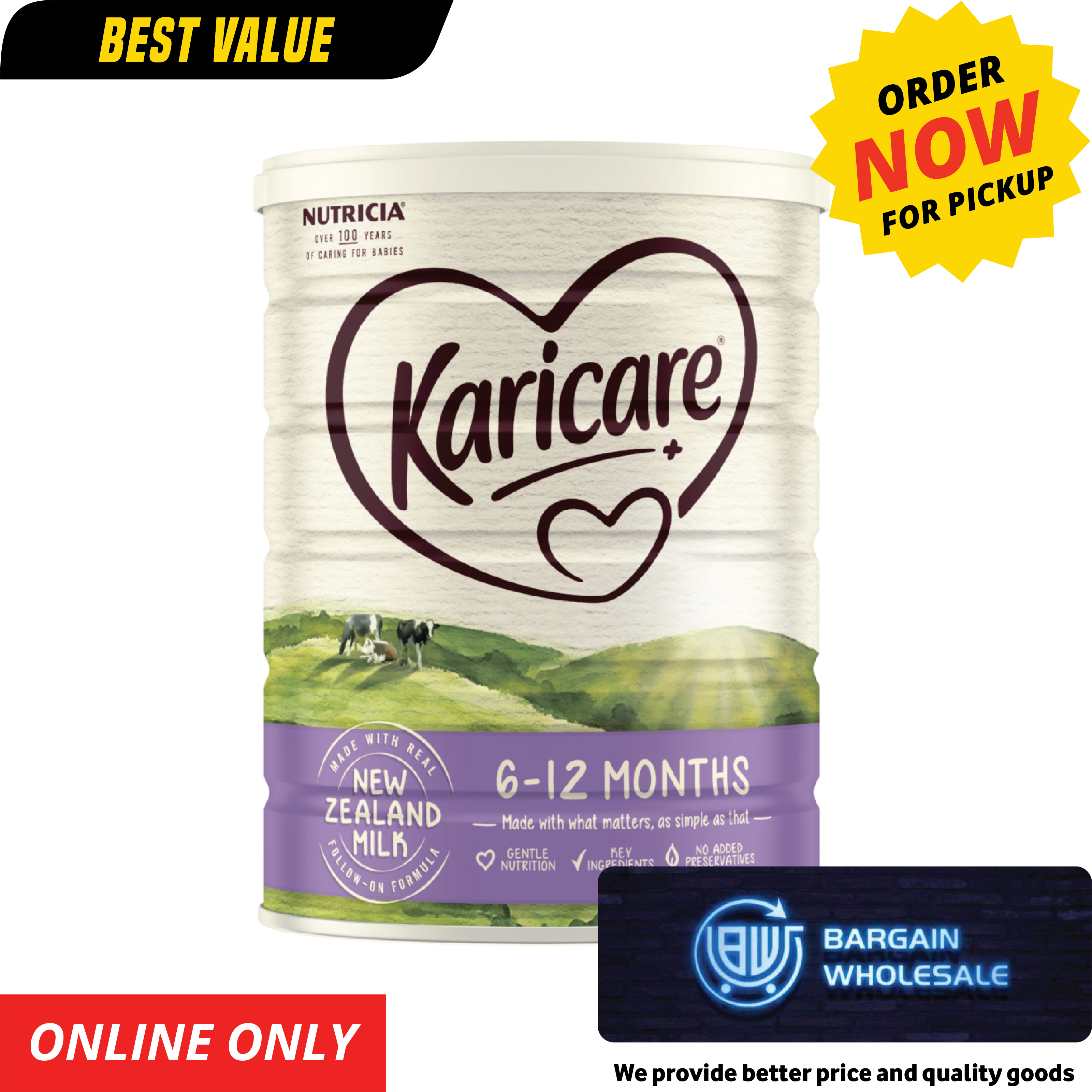 Karicare Follow-On Formula - From 6 to 12 Months | Nutricia [ONLY AT TAUFUSI] "PICKUP FROM BARGAIN WHOLESALE"