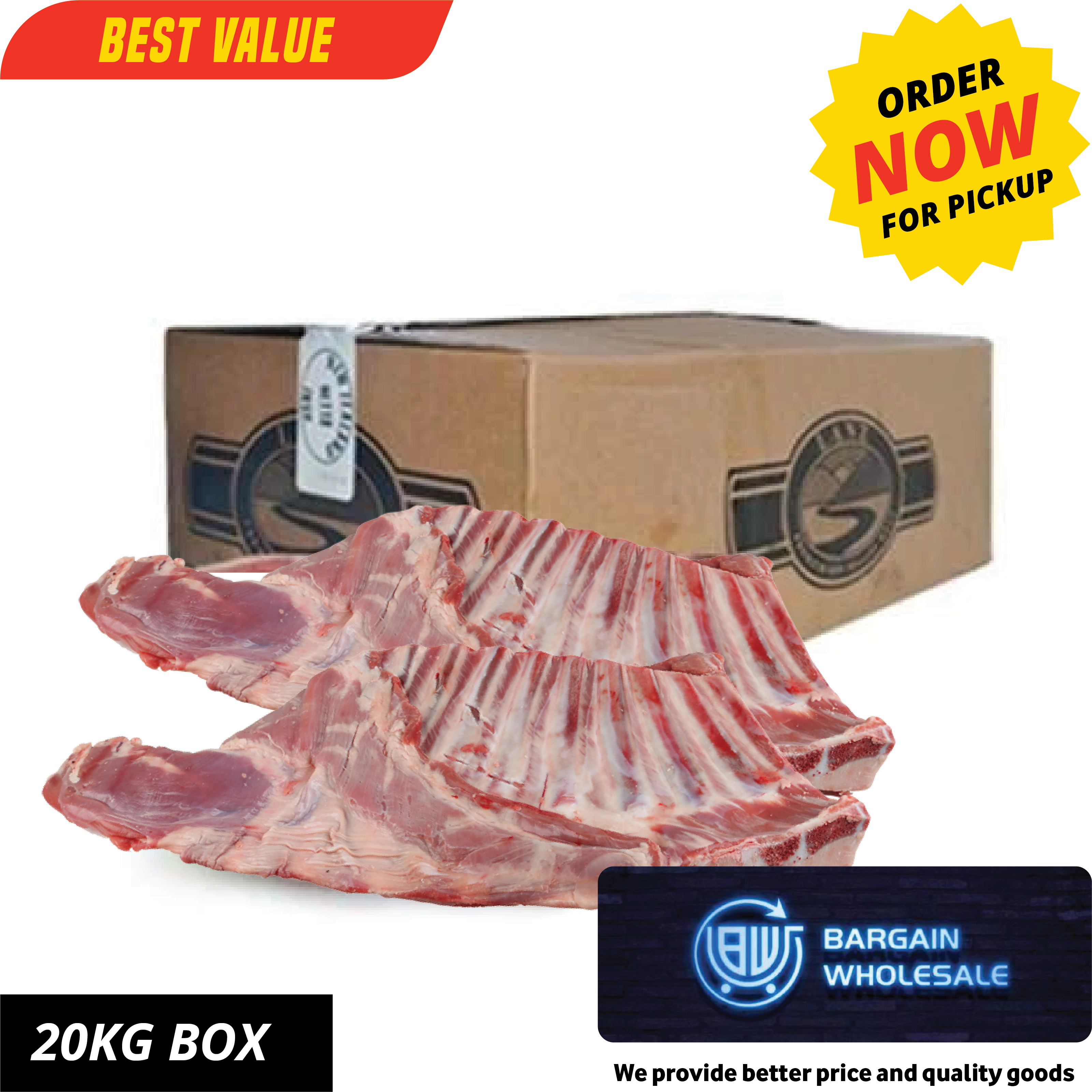 Lamb pure flab (Box) 20kg [ONLY AT TAUFUSI] "PICKUP FROM BARGAIN WHOLESALE"