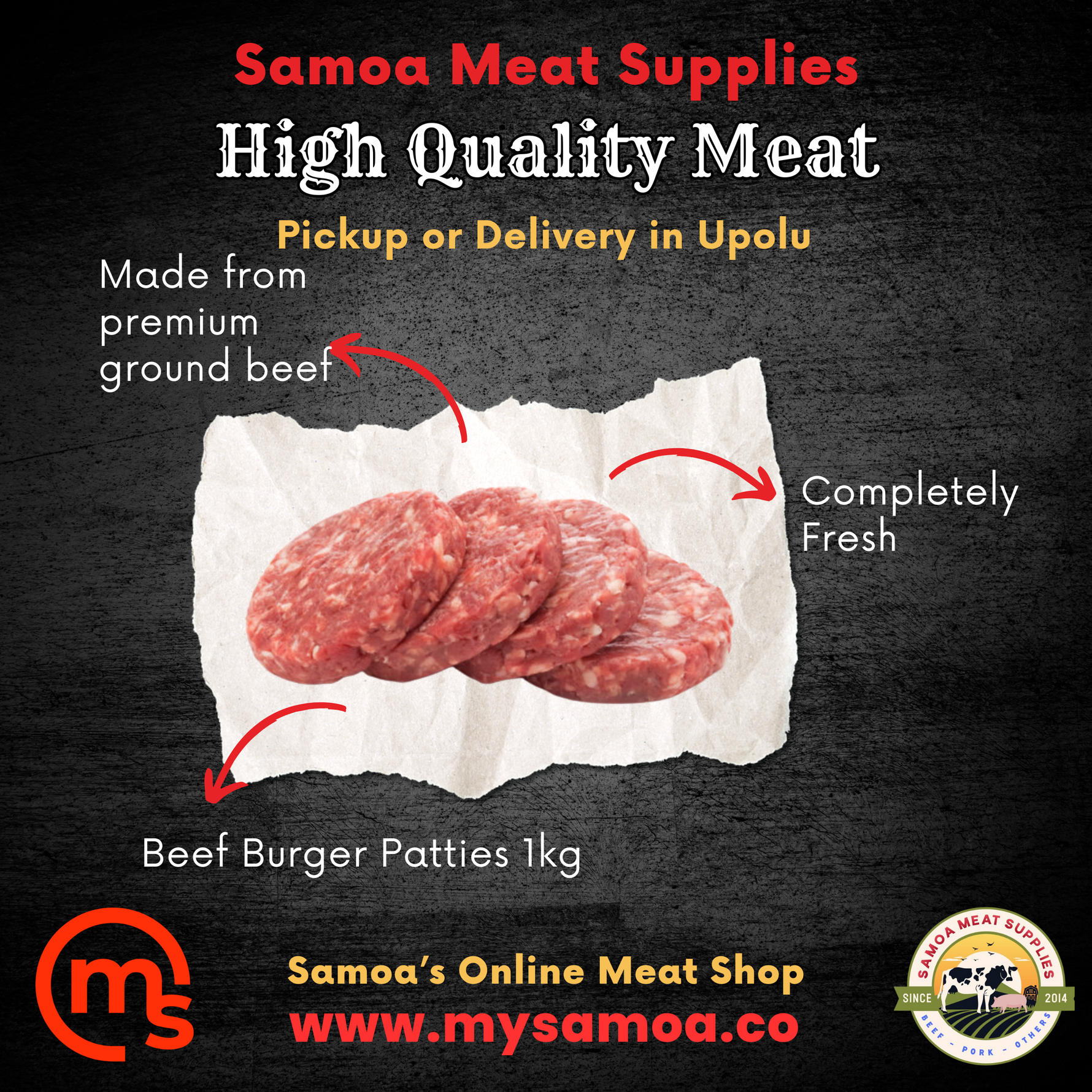 Beef Burger Patty 1kg