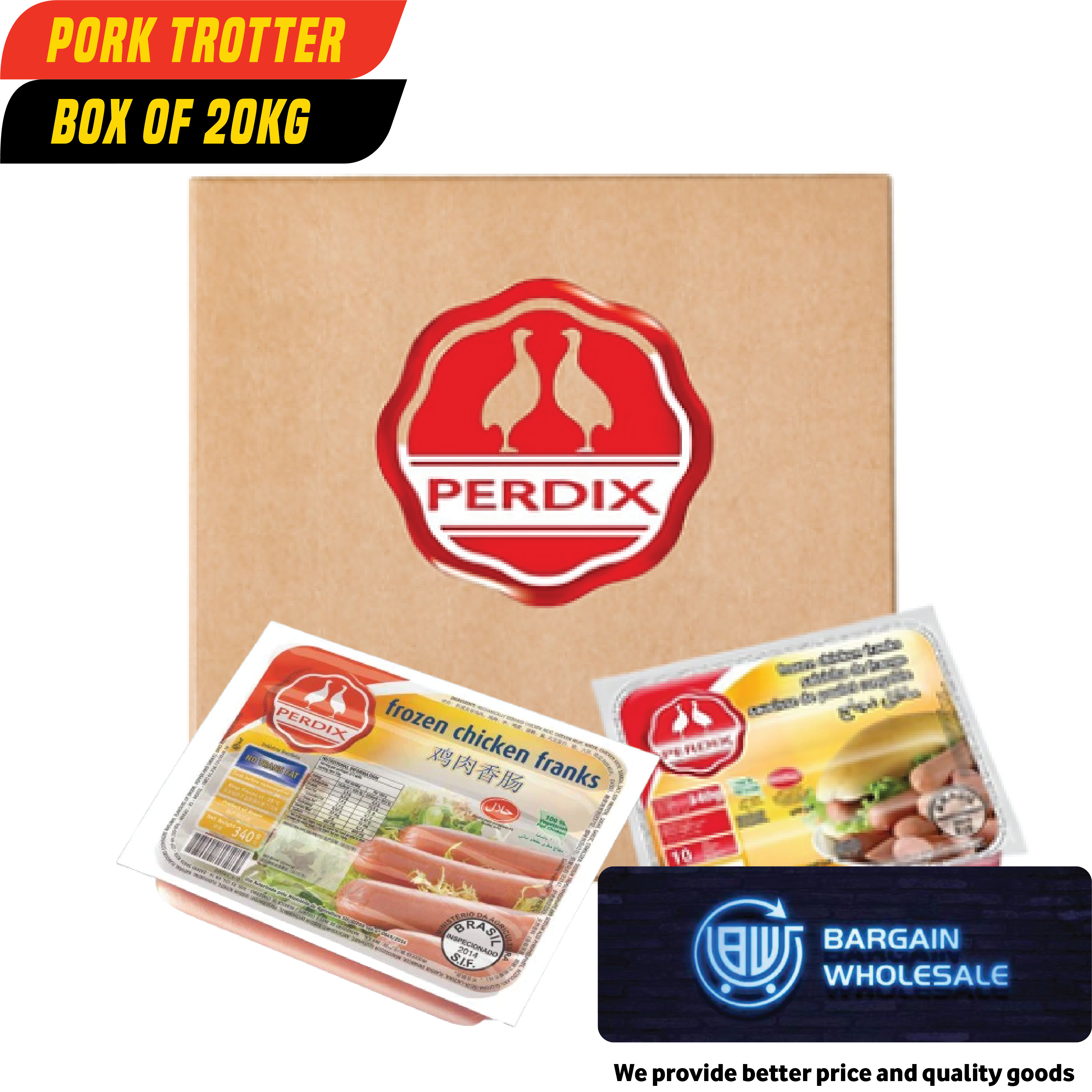 Perdix chicken franks sausage (Box) 340g x 24 Pack [ONLY AT TAUFUSI] "PICKUP FROM BARGAIN WHOLESALE" - My Samoa