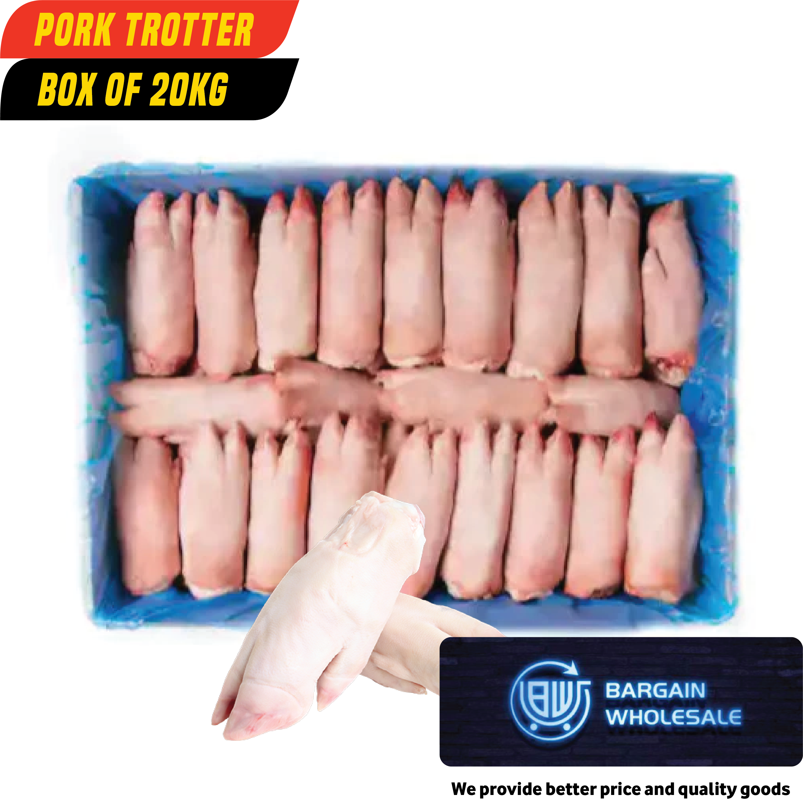 Pork Trotter (box) 20kg [ONLY AT TAUFUSI] "PICKUP FROM BARGAIN WHOLESALE"