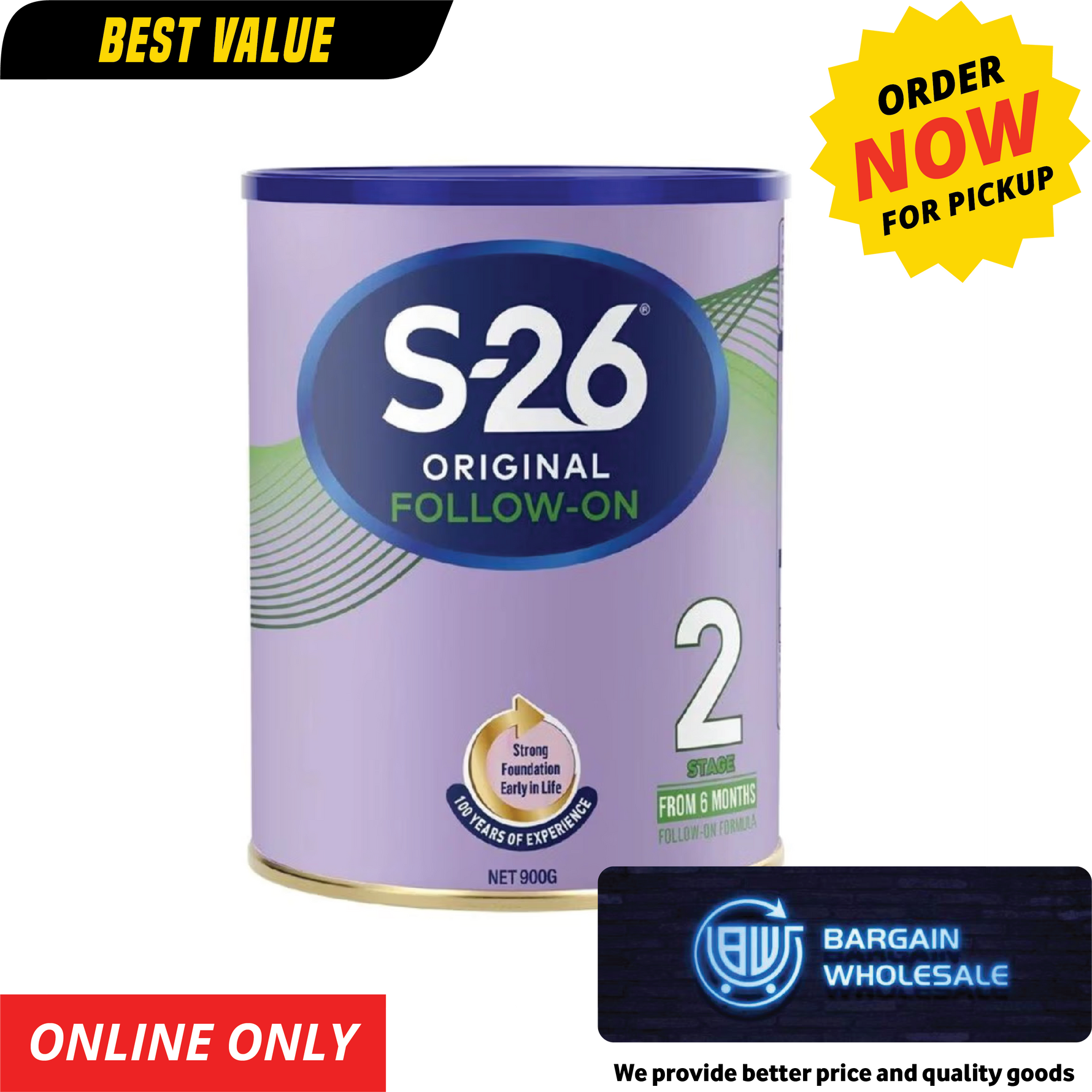 S-26 Original Follow-On Can 900g [ONLY AT TAUFUSI] "PICKUP FROM BARGAIN WHOLESALE" - My Samoa