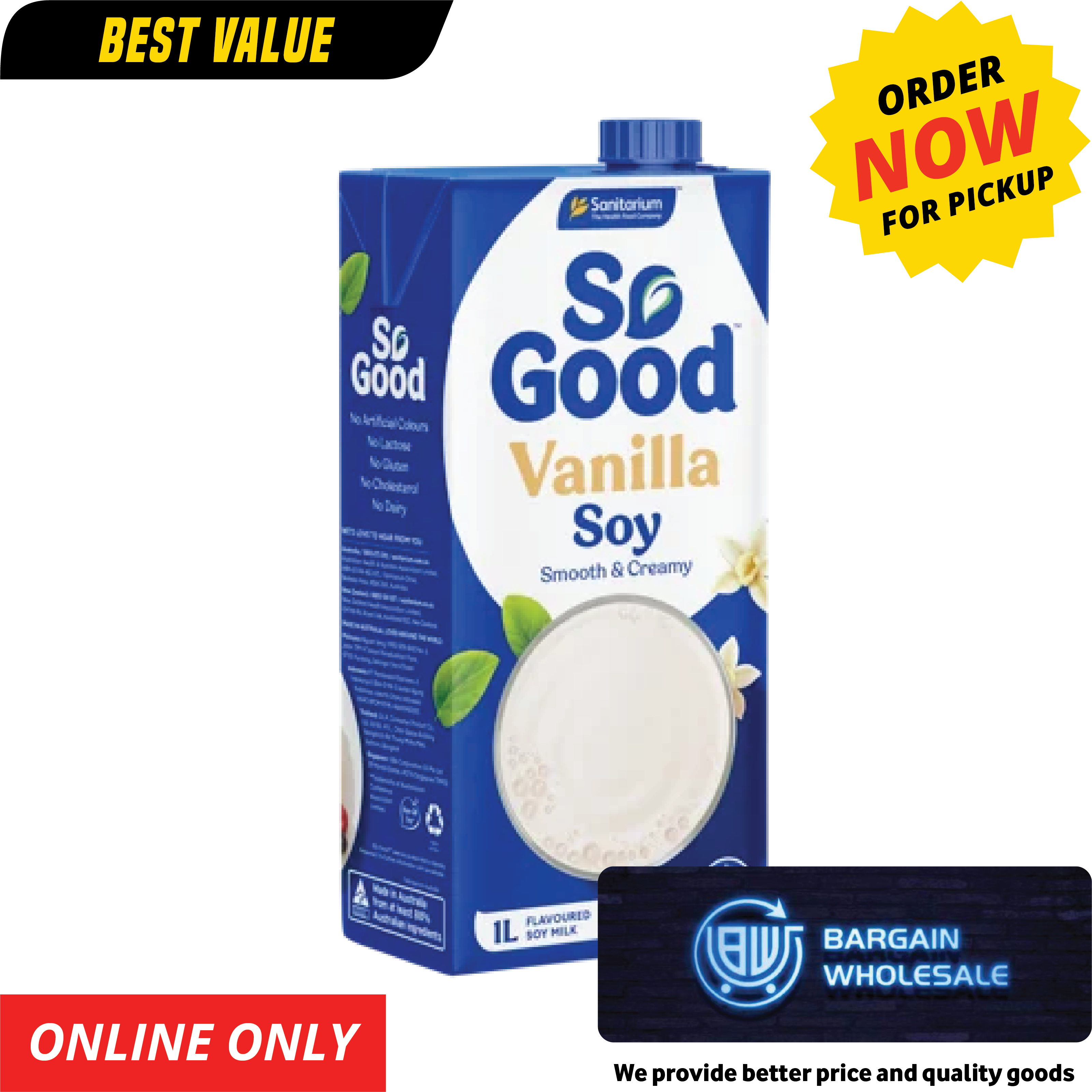 Sanitarium So Good Long Life Barista Soy Milk 1L [ONLY AT TAUFUSI] "PICKUP FROM BARGAIN WHOLESALE"