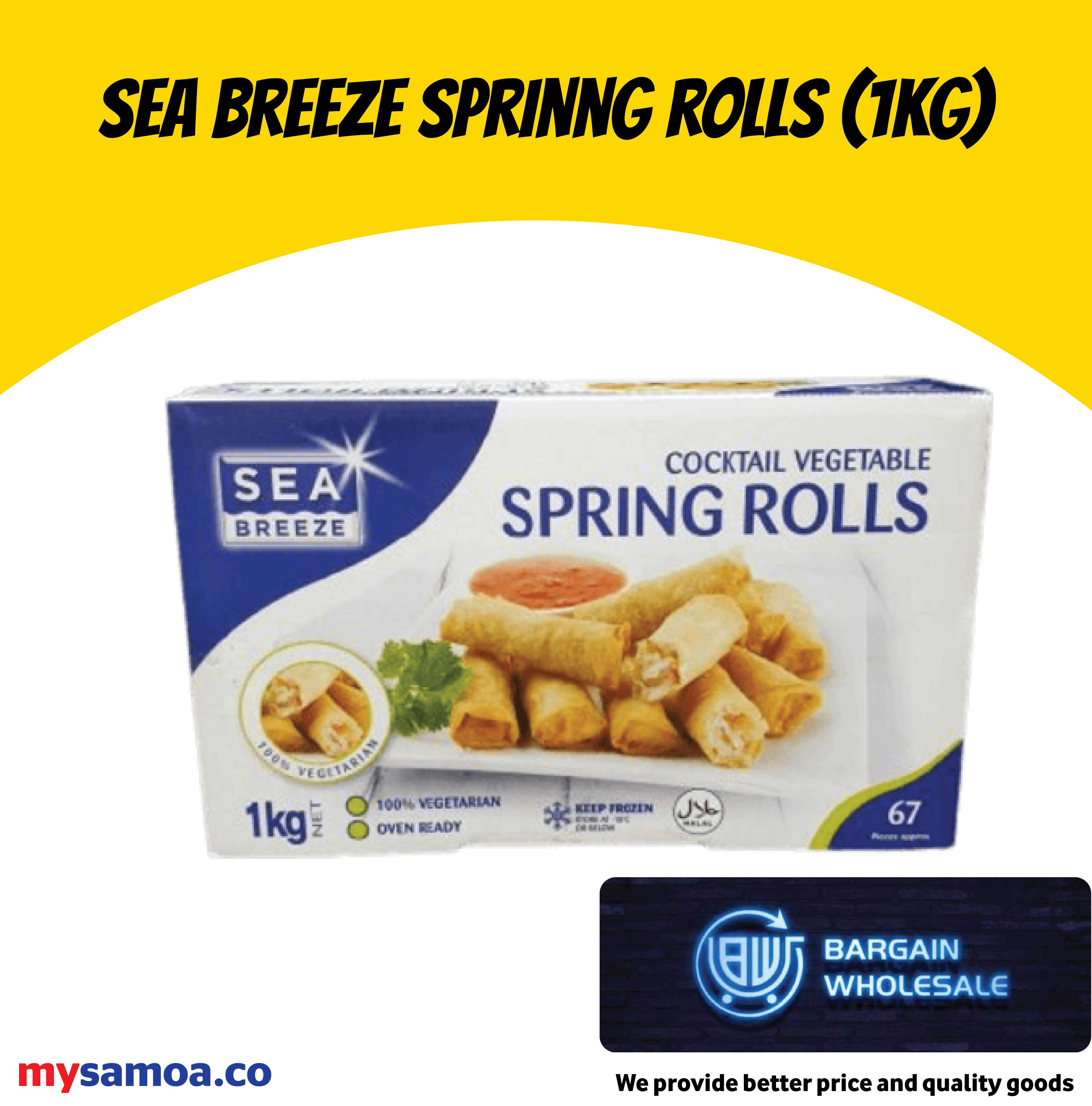 Sea breeze spring roll (1kg) [ONLY AT TAUFUSI] "PICKUP FROM BARGAIN WHOLESALE"