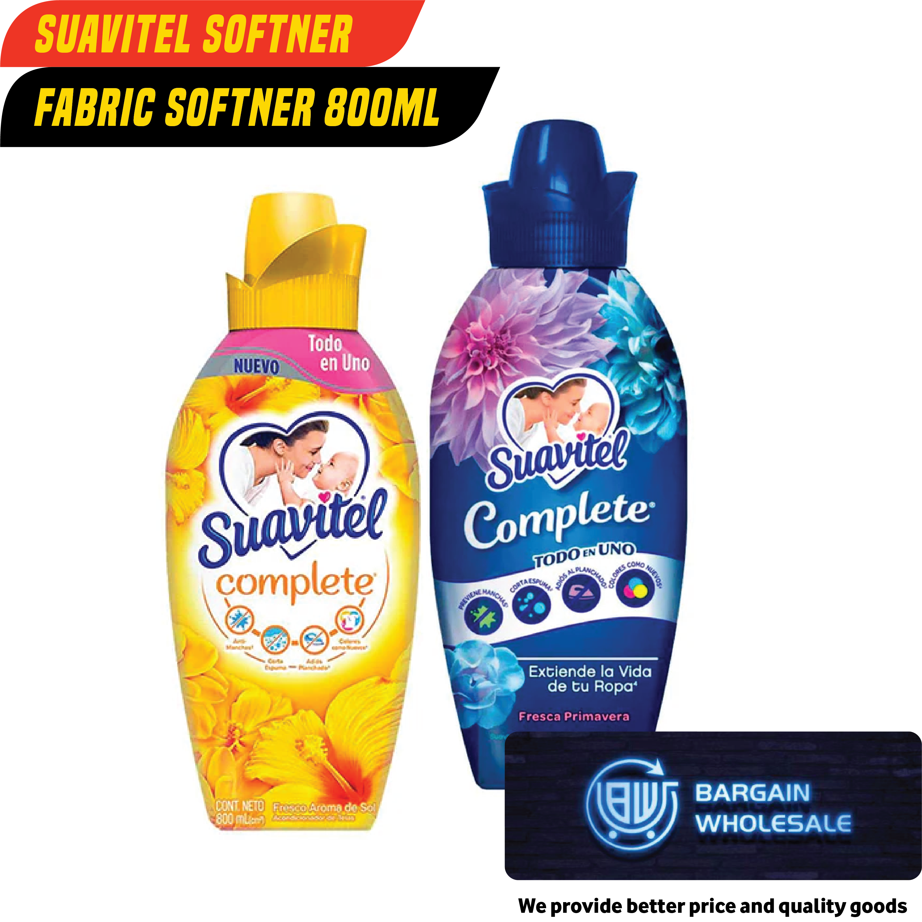 Suavitel Complete Fabric Softener 800ml [ONLY AT TAUFUSI] "PICKUP FROM BARGAIN WHOLESALE"