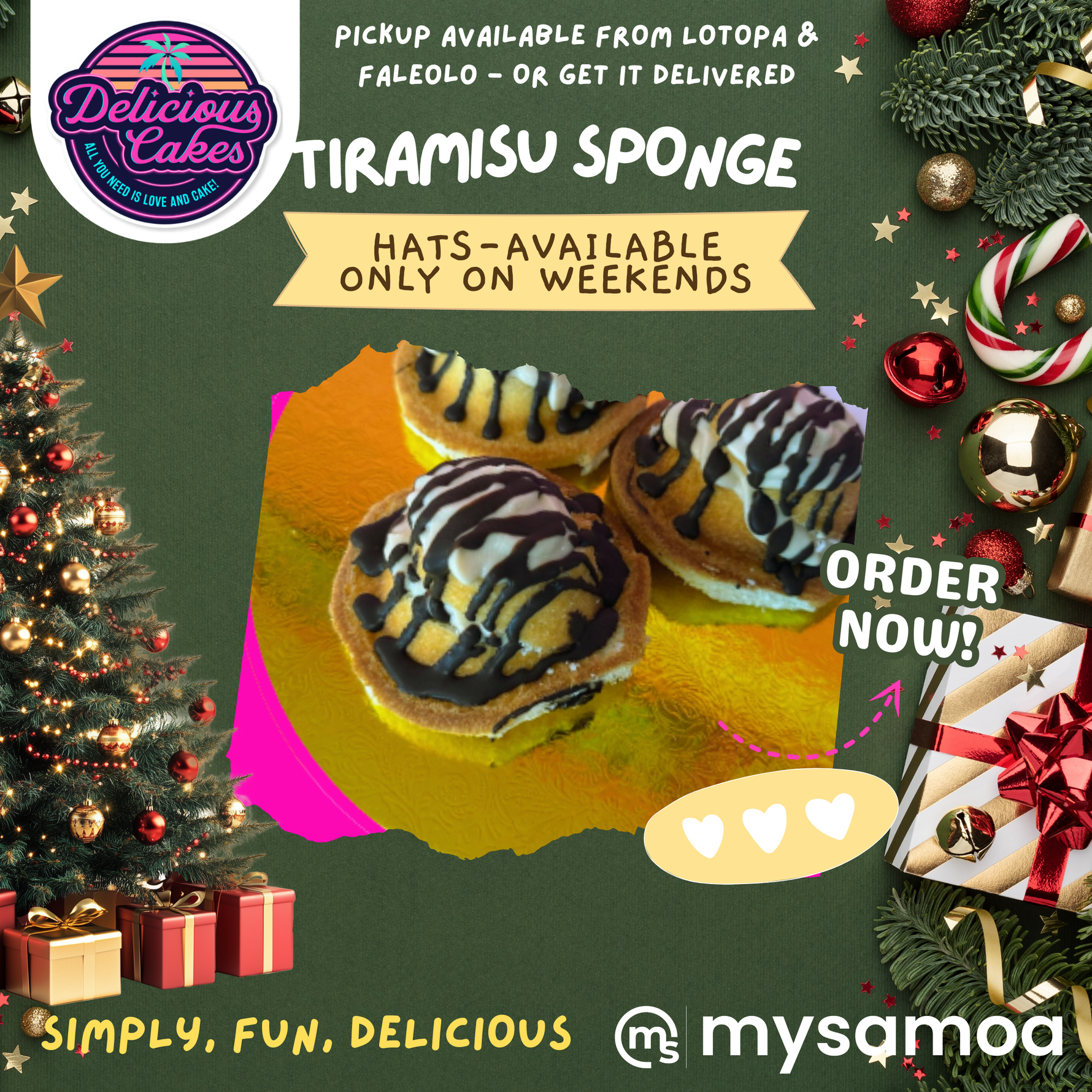 Tiramisu Sponge Hats