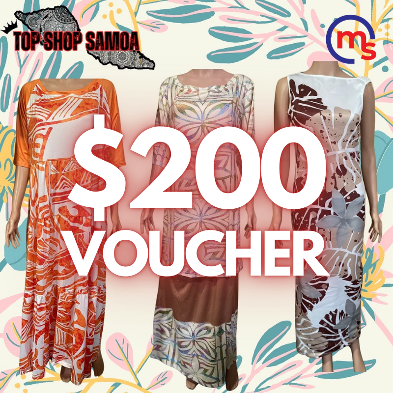 Top Shop Samoa Gift Voucher – $200 Tala (Vaitele, Upolu)