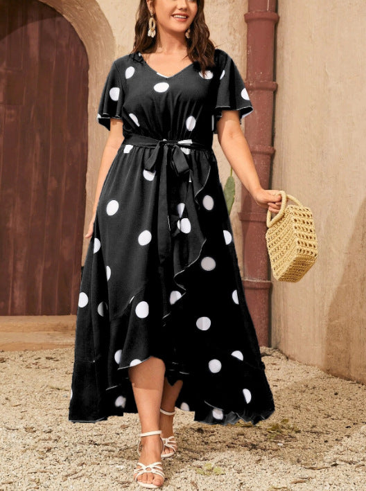 Day to Night Polka Dot Dress (3XL, 4XL)