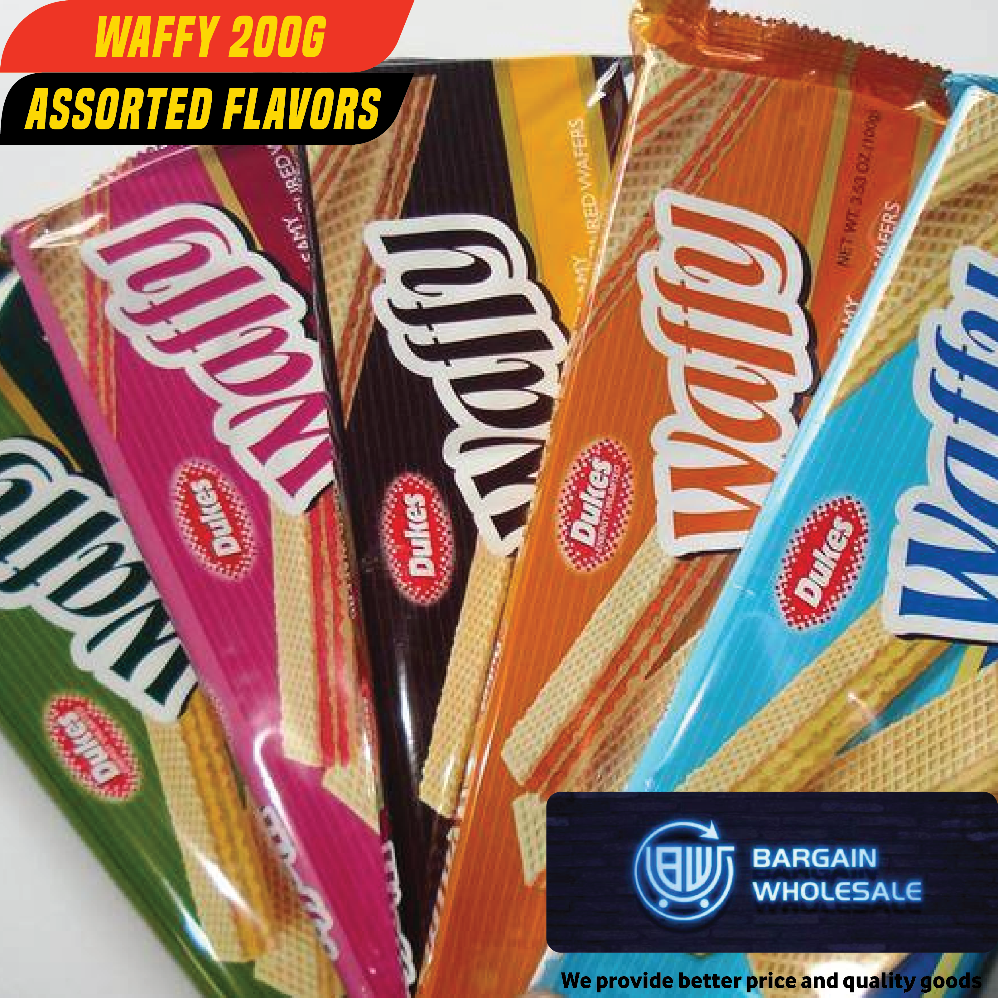 Waffy 200g Assorted Falvours [ONLY AT TAUFUSI] "PICKUP FROM BARGAIN WHOLESALE"