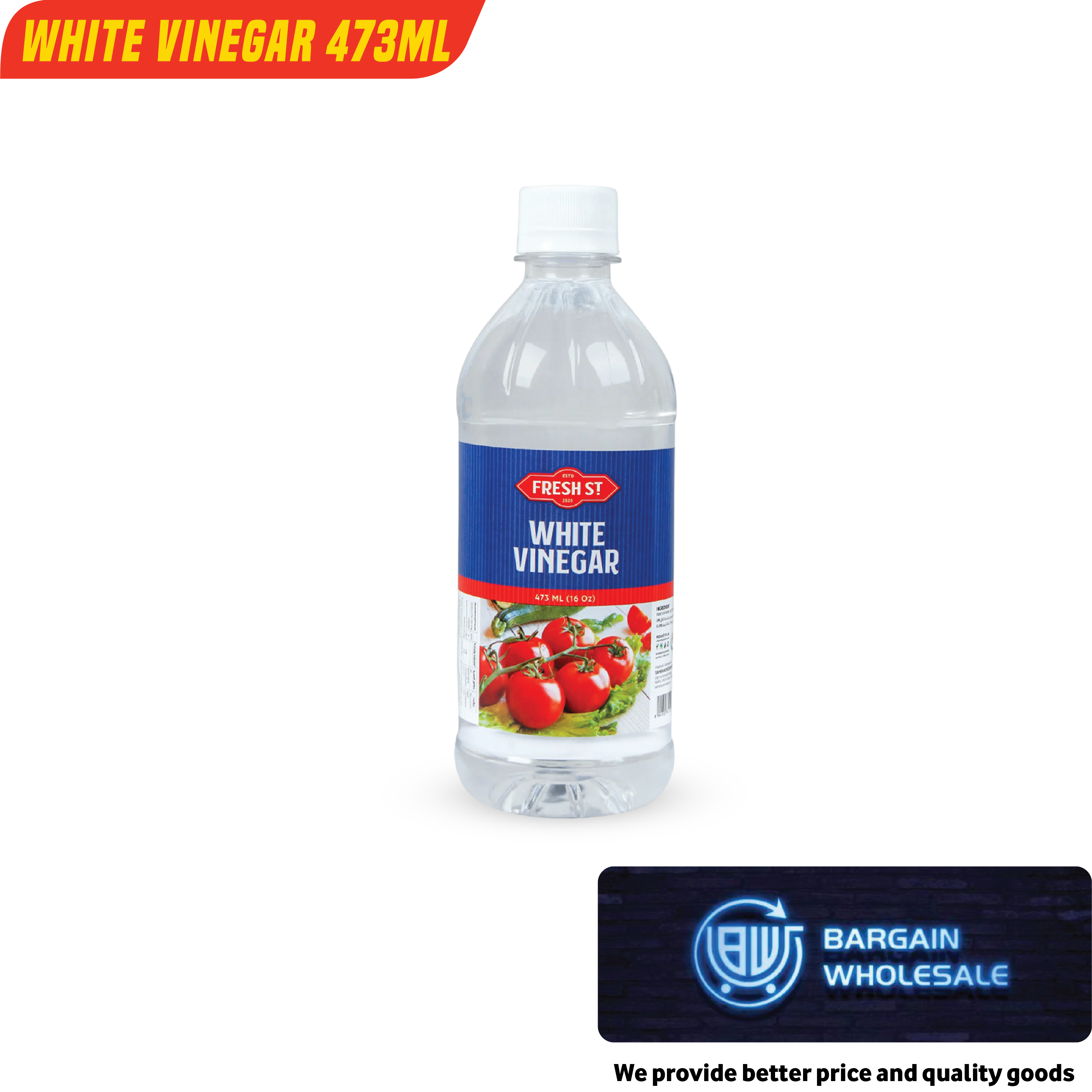 White Vinegar 473ml [ONLY AT TAUFUSI] "PICKUP FROM BARGAIN WHOLESALE"