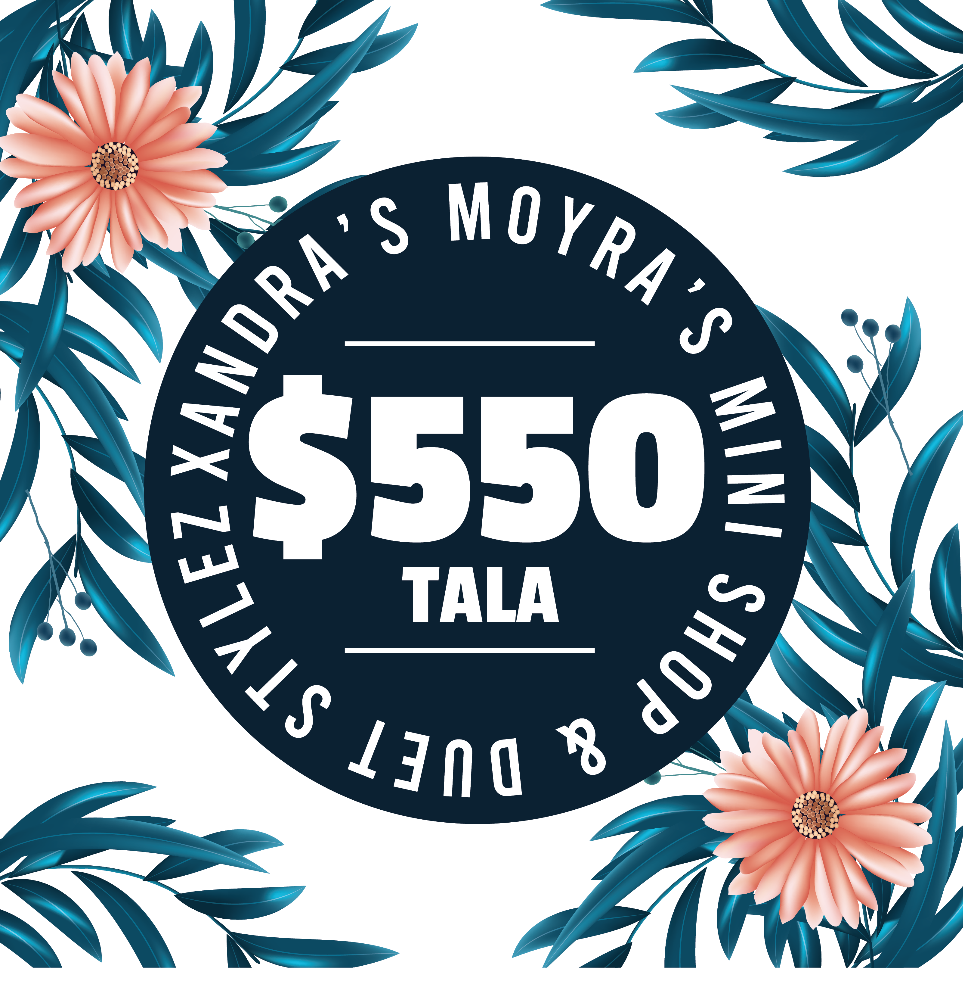 Xandra Moyra’s Mini Shop & Duet Stylez & Bre’ Beauty Parlour ($550 Tala) Voucher - Redeem at Vailima, Apia