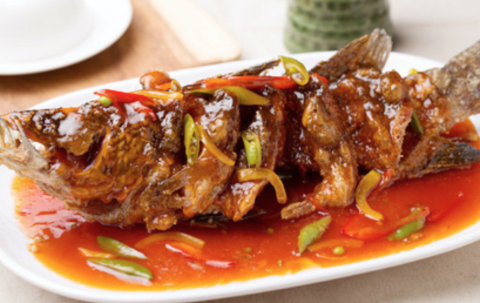 Whole Fish with Sweet and Sour Sauce (large)