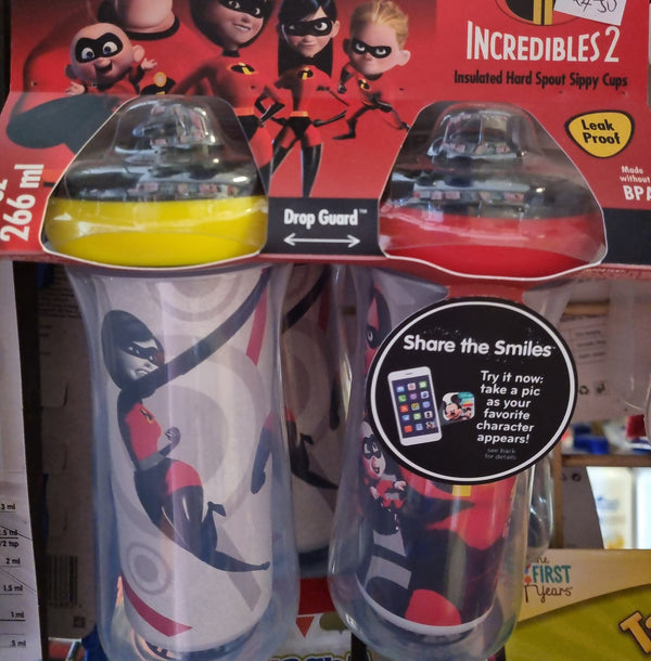 Incredibles 2 Insulated Hard Spout Slippy Cups