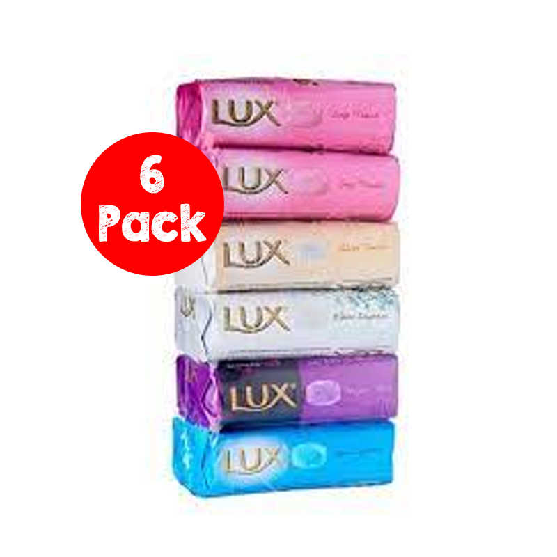Lux Bath Soap Assorted Colour  - 6 Pack