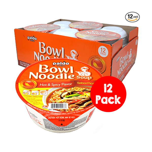 Paldo Bowl Noodle 86g x 12 Pack (Flavor By Choice)